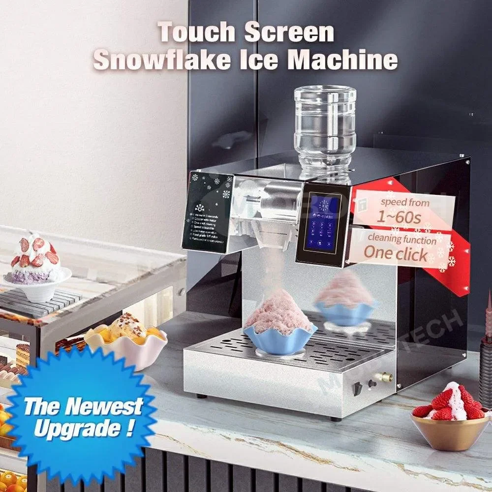 Korean rotate A snowflake noodle bingsu snow shaved ice flake maker dessert making machine