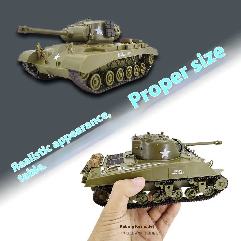 Cross-Border Henglong Usa Sherman Pershing 2.4g Battle Simulation Electric Remote Control Tank Model Adult Children'S Toy Gift