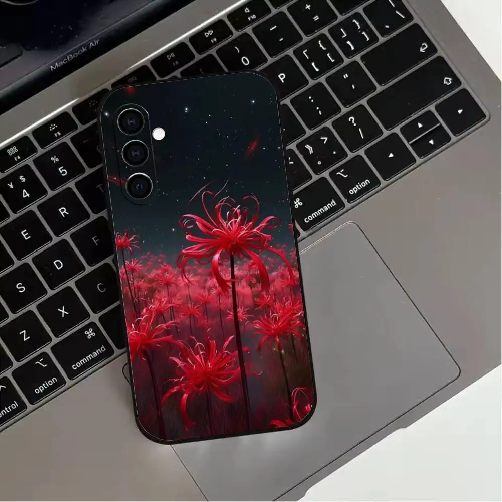 حافظة هاتف T-Tokyo G-Ghoul 12Red s-spider lily لهاتف سامسونج جالاكسي A73، A72، A71، A70، A53، A52، A51، غطاء أسود ناعم آخر #4