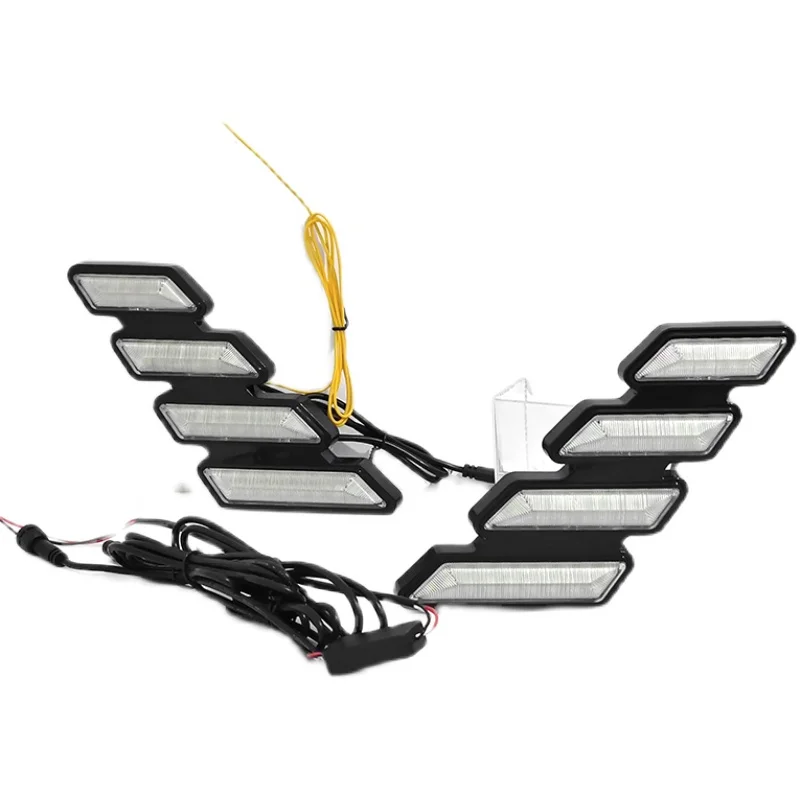 

Для Changan CS75Plus 2022, автомобильные светодиодные дневные ходовые огни, передний бампер, противотуманные фары DRL, динамический указатель поворота, предупреждающий декоративный свет