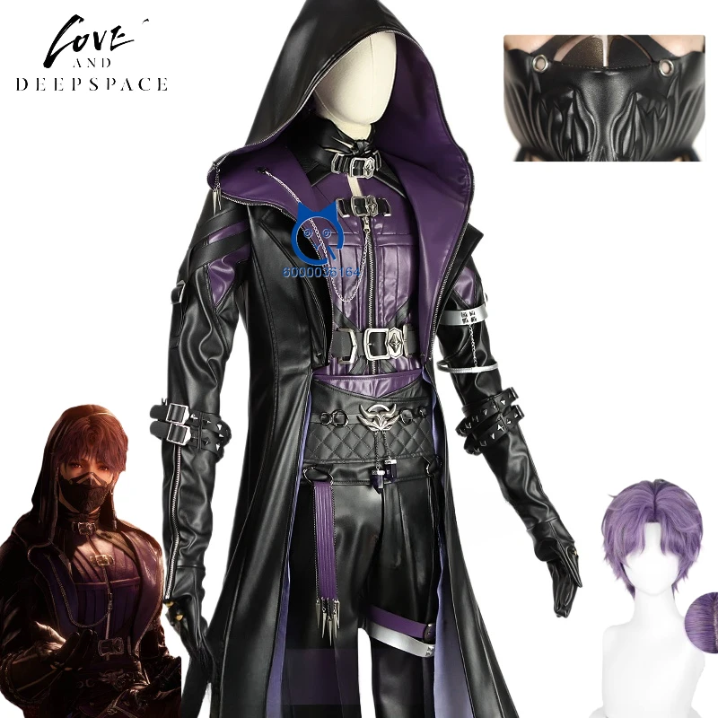 

Game Love and Deepspace Rafayel Cosplay Costume Deepsea Stalker Anime Leather Top Pant Clothes for Men Women Love Live Role Play