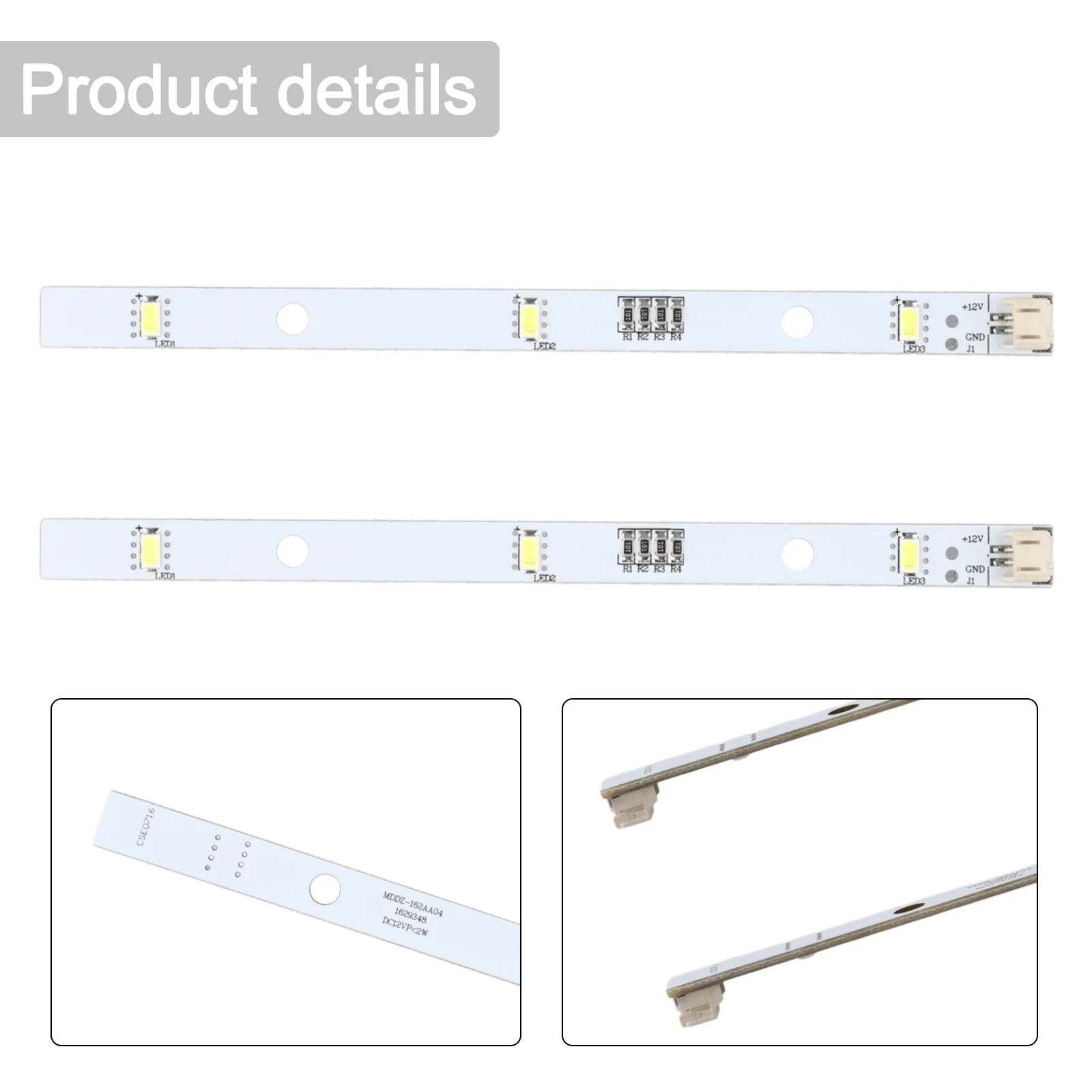 2 stuks koelkast LED-strip lichtbalk voor Hisense MDDZ-162A 1629348 1529227   Accessoires voor koelkasthuishoudelijke apparaten ﻿