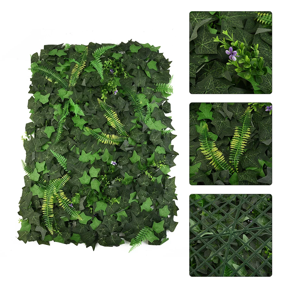 Simulated Plant Wall, Plastic Fake Lawn Green Plant Wall Decoration, Living Room Outdoor Artificial Landscape Greening