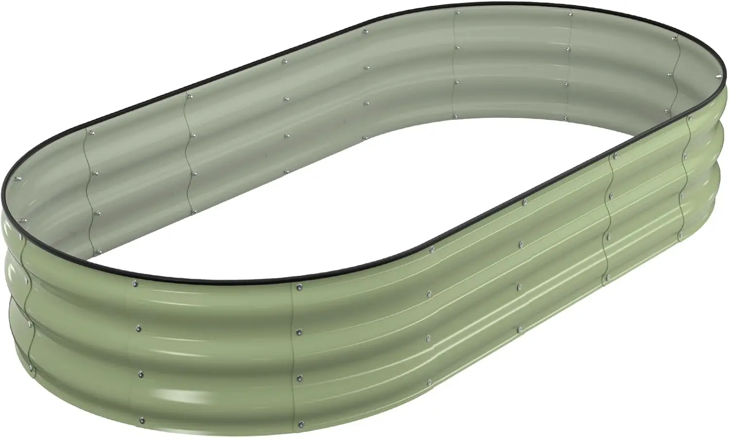 

Оцинкованный комплект приподнятой грядки 6x3x1 футов с защитным бортиком для выращивания овощей, цветов и трав на открытом воздухе