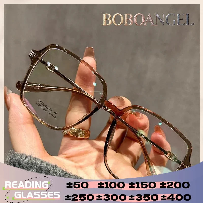 

BOBOANGEL Модные коричневые квадратные очки для женщин, высококачественные ацетатные очки для чтения, женские оптические оправы для очков