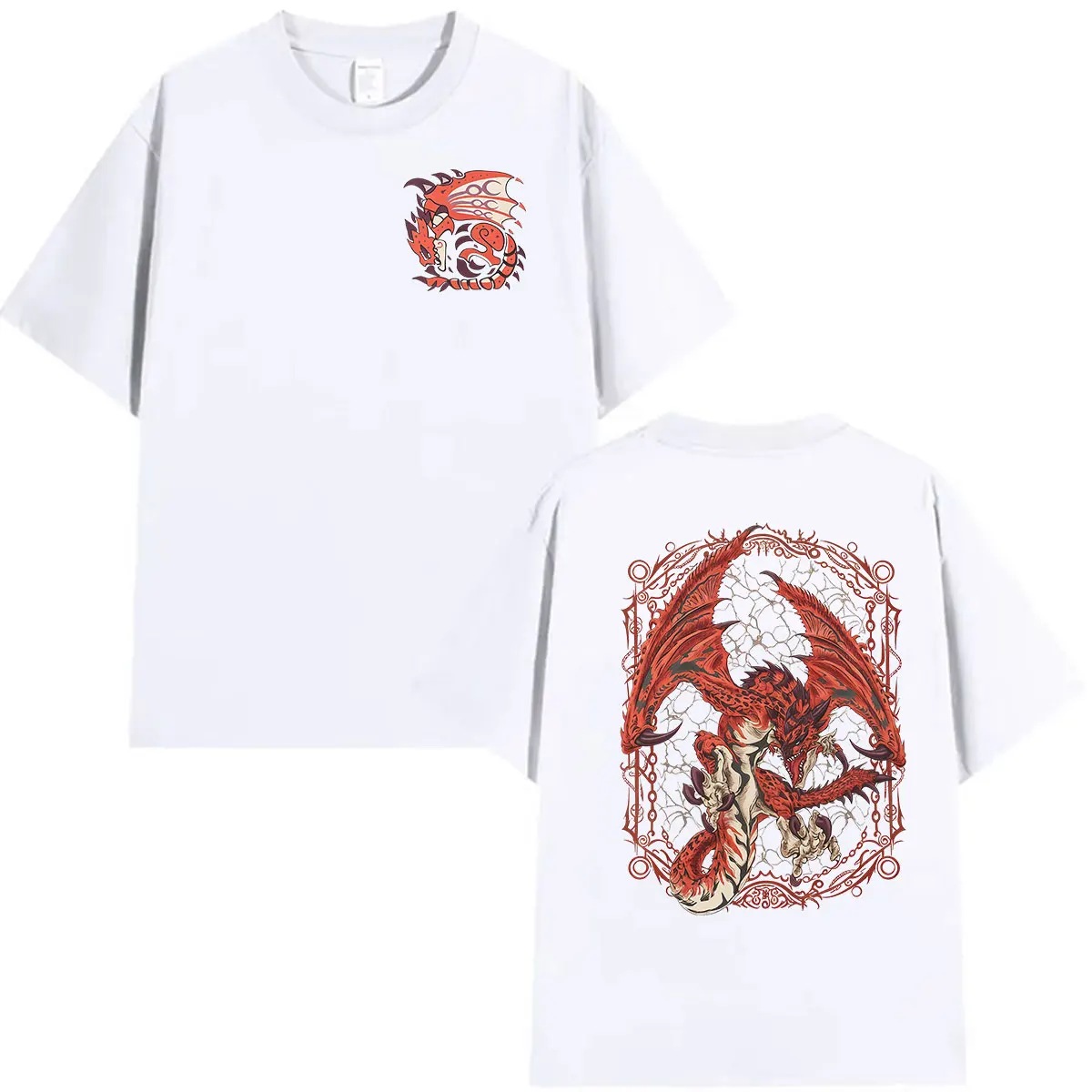 2026 Monster Hunter Rathalos The King of The Skies Graphic T Shirt Men Women Game Cosplay Clothing Fashion Short Sleeve T-shirt