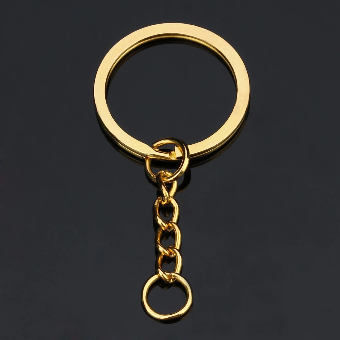 5/20pcs 28mm Red Copper Keychain Key Ring Key Chain Round Split Keyfob Keyrings With Jump Ring For Keychain Pendants DIY Jewelry