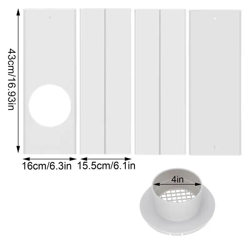 Window Seal for Portable Air Conditioner | Air Conditioner Window Kit and AC Window Seal Kit for Air Conditioning Window Vent an