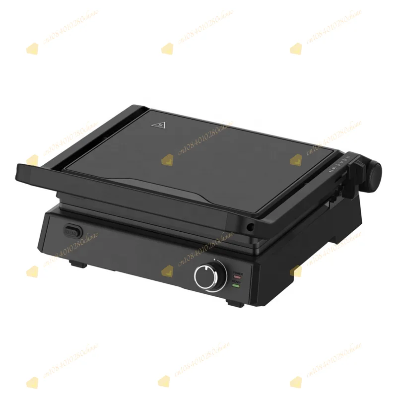 4-Pie Panini Press Stainless Steel Contact Grill, 3-in-1 Sandwich Machine with Removable Plate and Temperature Control