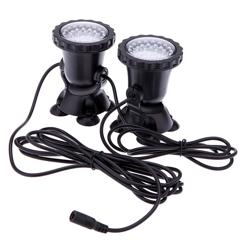 2PCS RGB 72 LED Underwater Spot Light Highly Waterproofing IP68 Tank and Aquarium Landscape Lights EU US UK SAA Plug