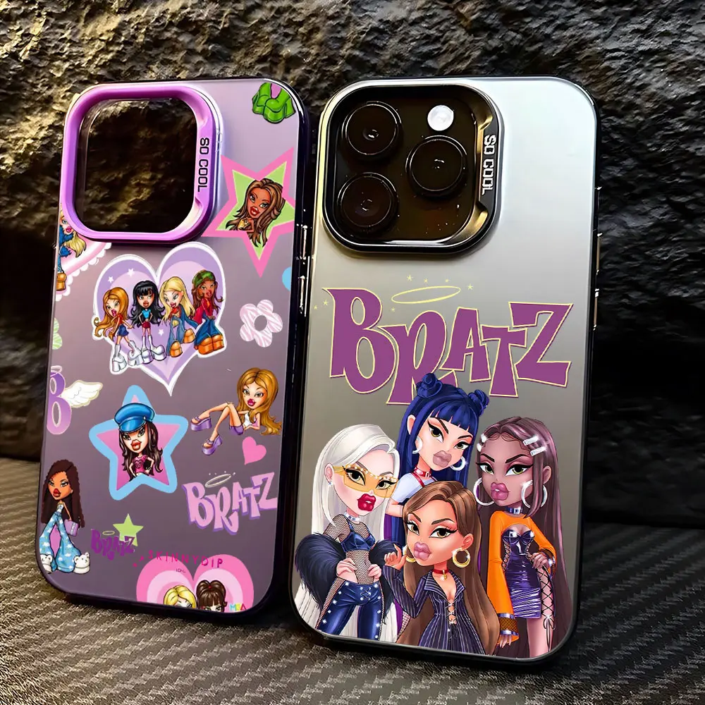 Cute Girl Bratzs Dolls Phone Case For iPhone 15 14 13 12 11 Pro Max X XR XSMAX 8 7 Plus Matte Shockproof Back Cover