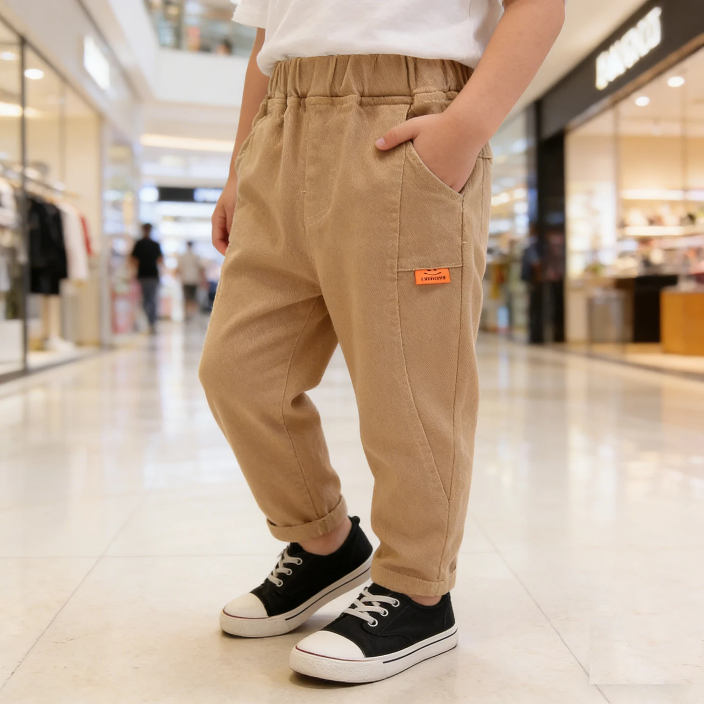 

Детские повседневные длинные брюки-морковки на резинке для мальчиков, весна-осень, хлопковые, для малышей и детей младшего возраста