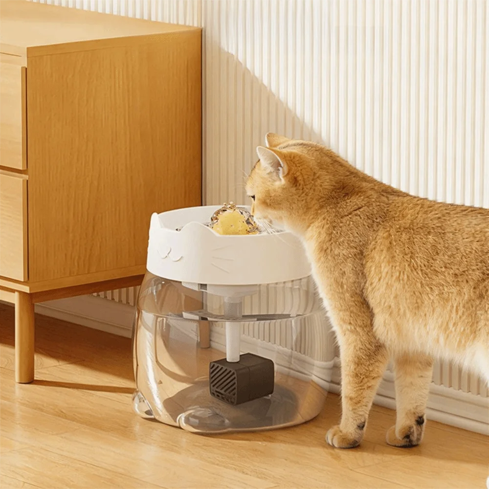 Large Capacity Automatic Cat Water Dispenser USB Electric Filter System Automatic Cat Drink Bowl Recirculating Water