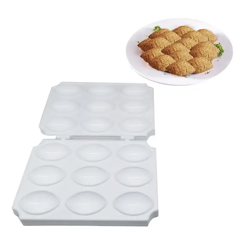 9 Holes 2023 Manual Kibbeh Meatball Maker Meatloaf Mold Press Minced Meat Processor Cake Desserts Pie Kitchen Tools