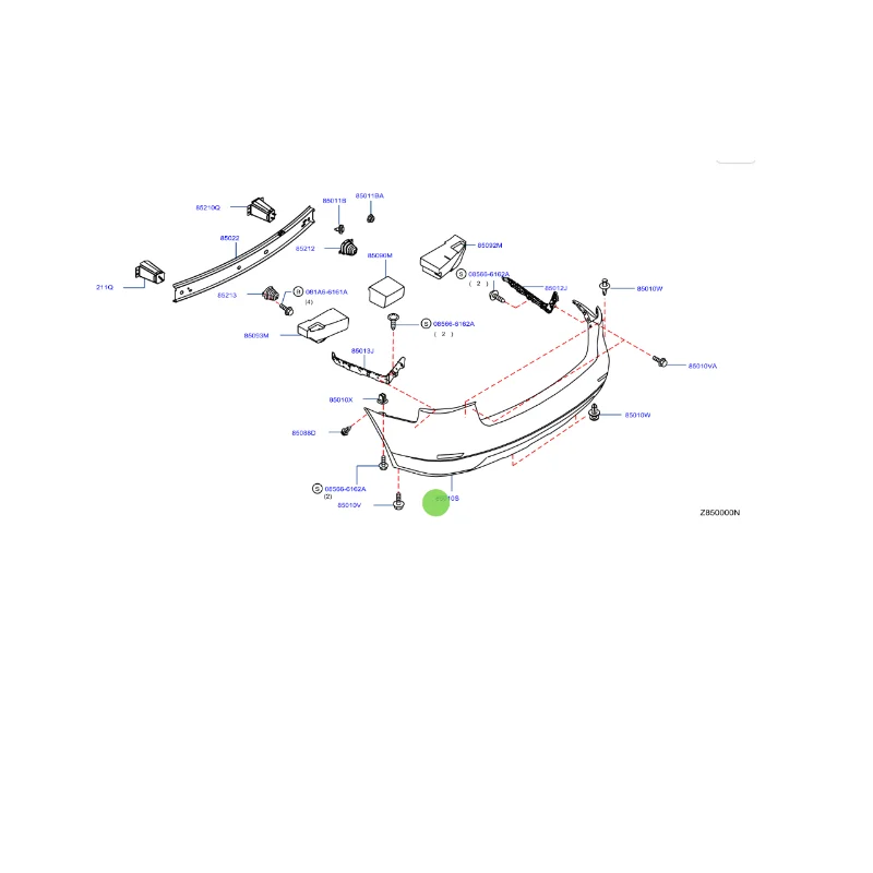 Ni ss المصد الخلفي 85022 3RA0H / 850223RA0H / 85022-3RA0H #2