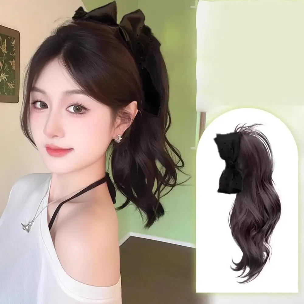 Women's Synthetic Wig Plait Fluffy Curly Wig Pinch Style High Ponytail Versatile Simulation Hair Headwear Fashion Hairstyle