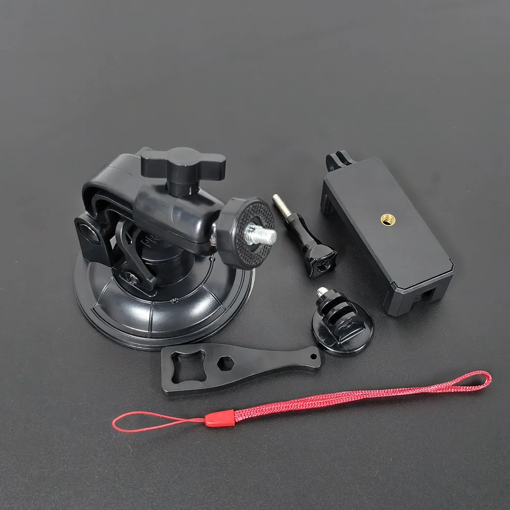 Soporte de ventosa grande de 9CM, Kit de Clip para teléfono, montaje para Gopro Hero 13 12 11 10 9 8 7 6 5 4 3 Max Session negro para DJI OSMO 5 4 3