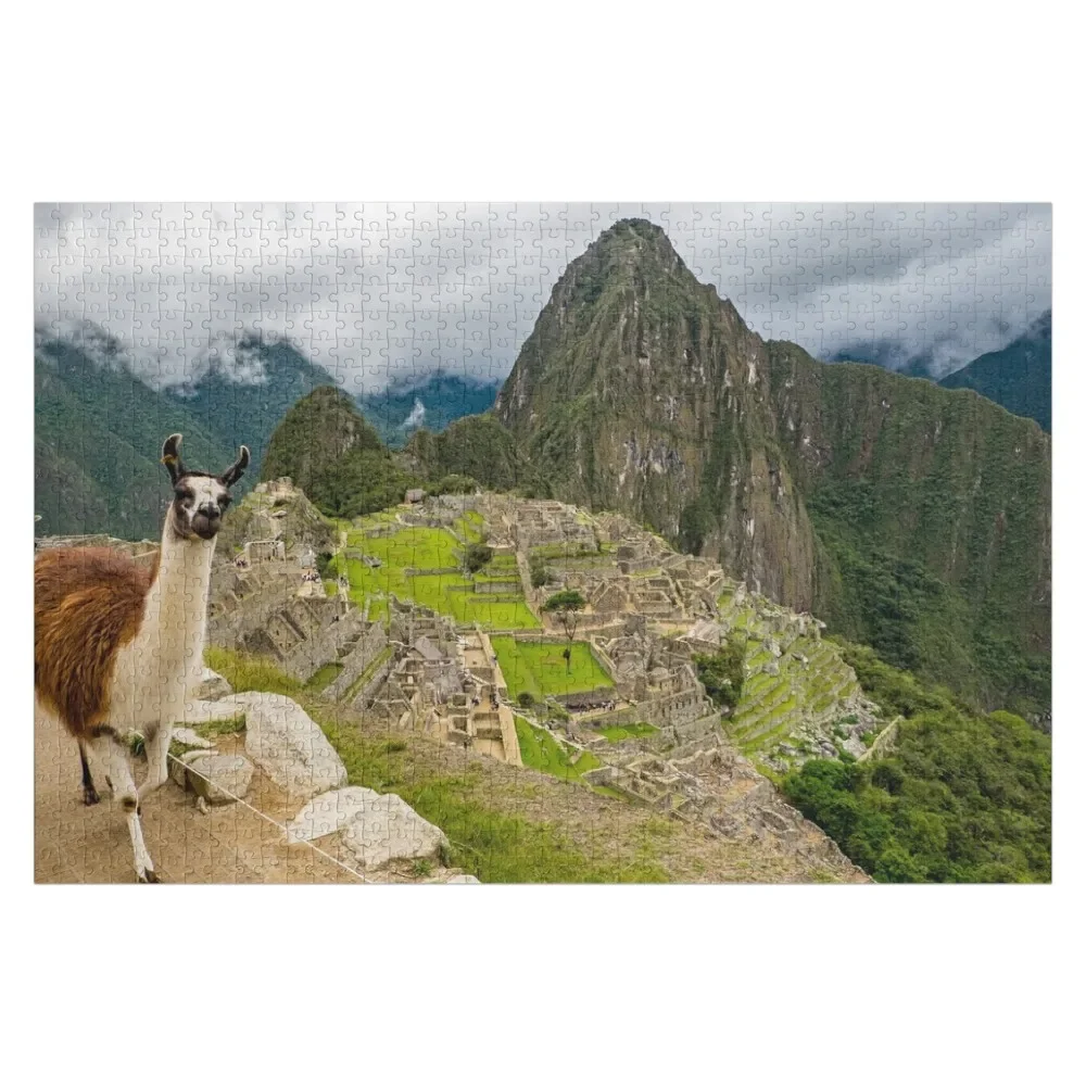 

Machu Picchu near Cuzco, Peru - With a Lama Jigsaw Puzzle Diorama Accessories Animal Puzzle