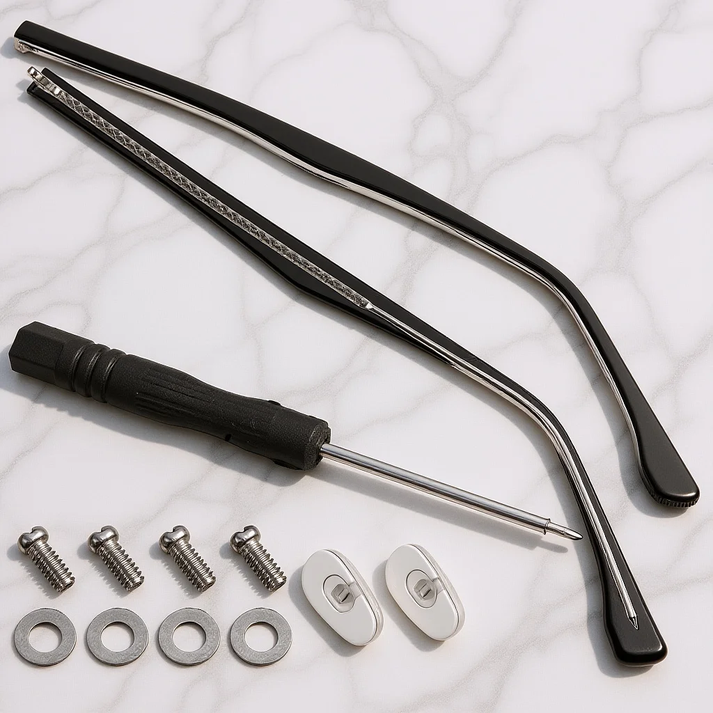 

1Pair Replacement Eyeglasses Frame Temple Universal Design Increases Comfort Reduces Ear Pressure Polished Surface Glasses Parts