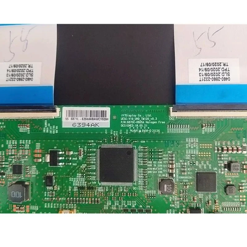 T-CON 6870C-0805A V19_UHD_TM120_V0.3 6871L-6394A 6871L-5898A 6871L-6394B 6871L-05926A 로직 보드는 55Q20300 65PFL5604/F7 A용입니다.