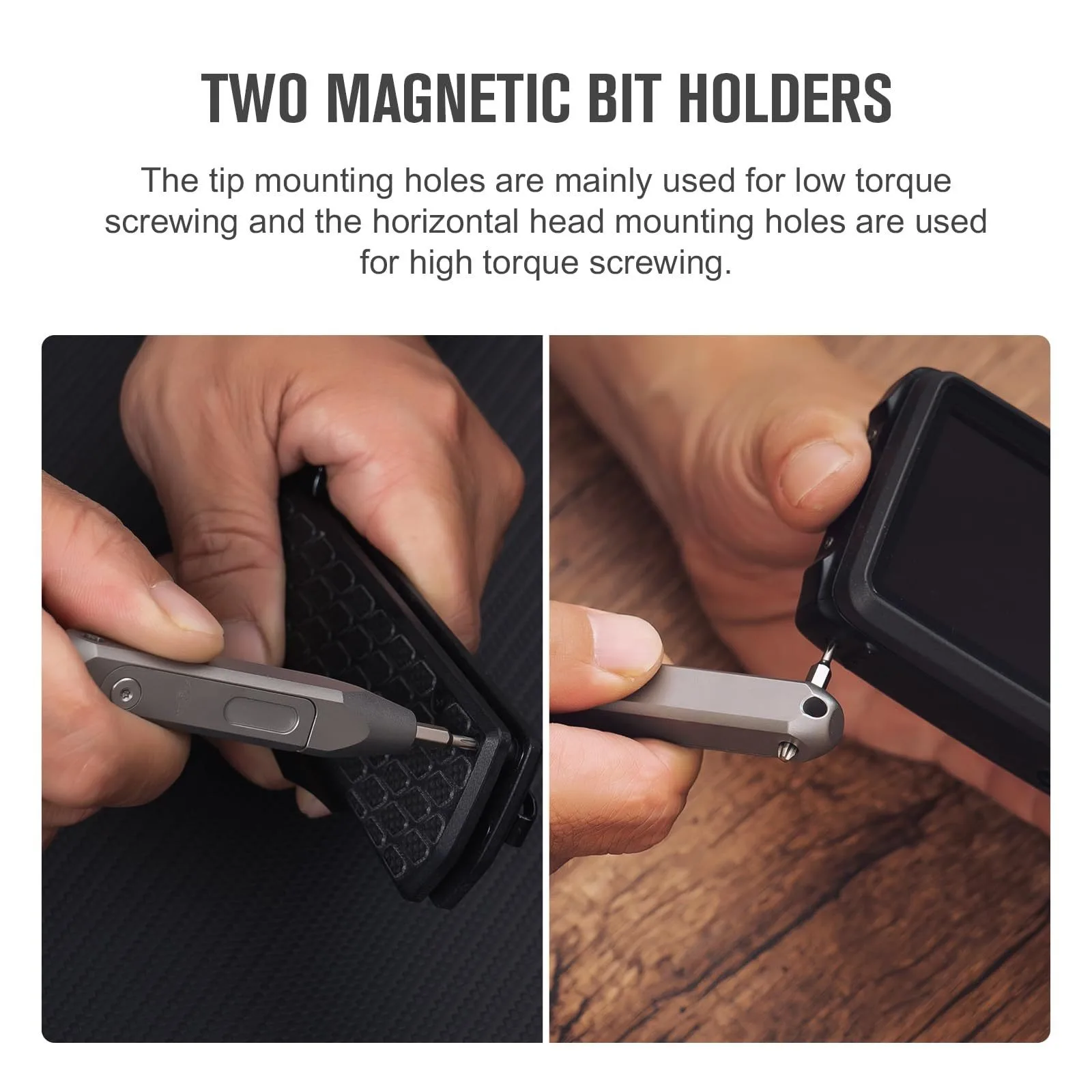 OKNIFE Otacle D1 Titanium EDC Obeng 8 In 1 Multi Bit Alat Presisi S2 Baja Magnetik Bit Ukuran Saku Perak