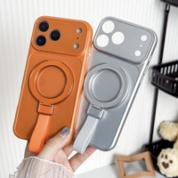 Matte Magnetic For Magsafe Case For iPhone 17 16 15 14 13 12 11 Pro Max 14 15 16 Plus Air Shockproof Stand Cover with Lanyard