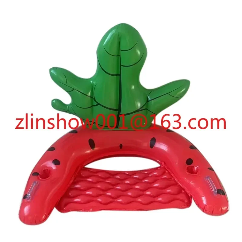 Water inflatable mount recliner pvc fruit floating row floating bed thickened swimming ring