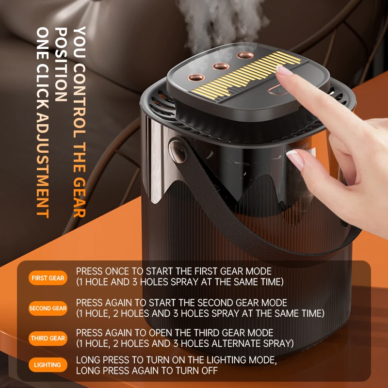 3L المرطب المنزلية الصغيرة سعة كبيرة كتم غرفة نوم USB مكتب سطح المكتب المحمولة طالب اثنين ميناء رذاذ المياه الملحق ﻿