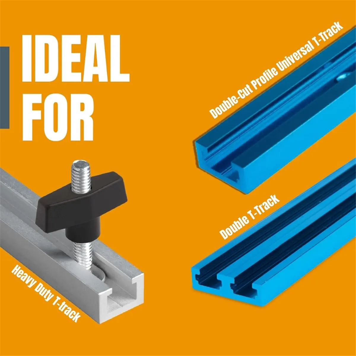 Top Sale 72250 T-Track Hold Down Clamp,5-1/2 Inch X 1-1/8 Inch,2 Pack,and T Track Knob Kit Accessories for Woodworking Jigs