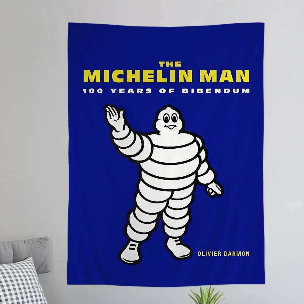 Vintage Funny M-MichelinS Anime Tapestry Hanging Tarot Hippie Wall Rugs Dorm Home Decor