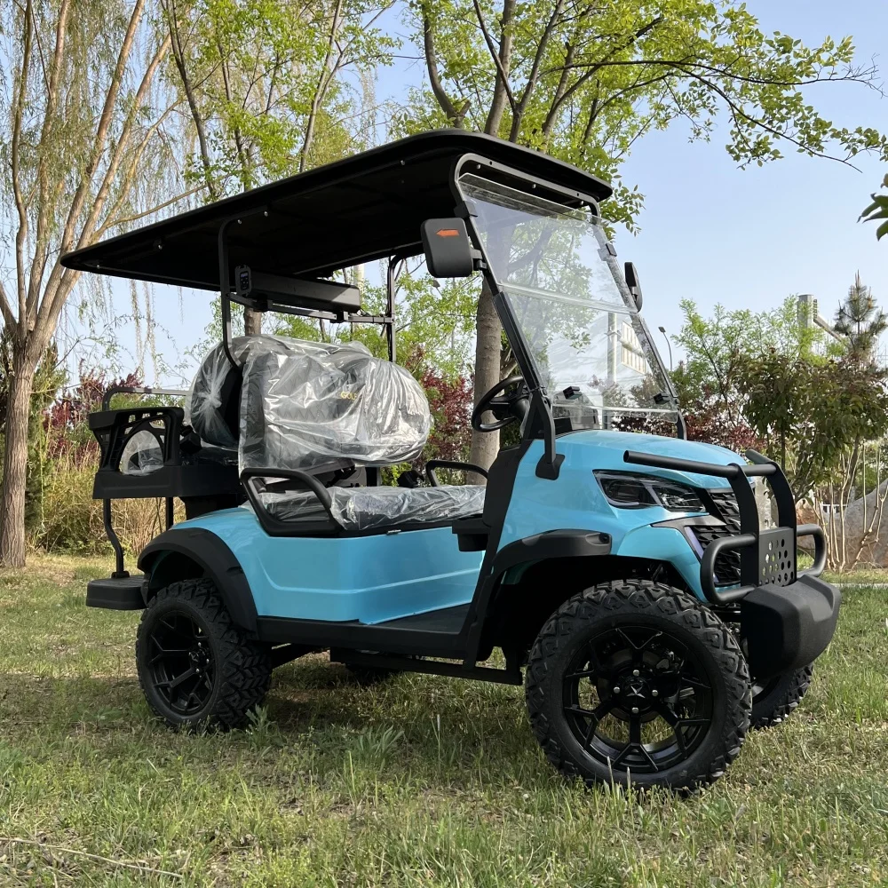 Street Legal Off Road Golf Cart 4 Seater Hunting Golf Buggy 60 Volt 5KW 72V Custom Electric Lifted Golf Car