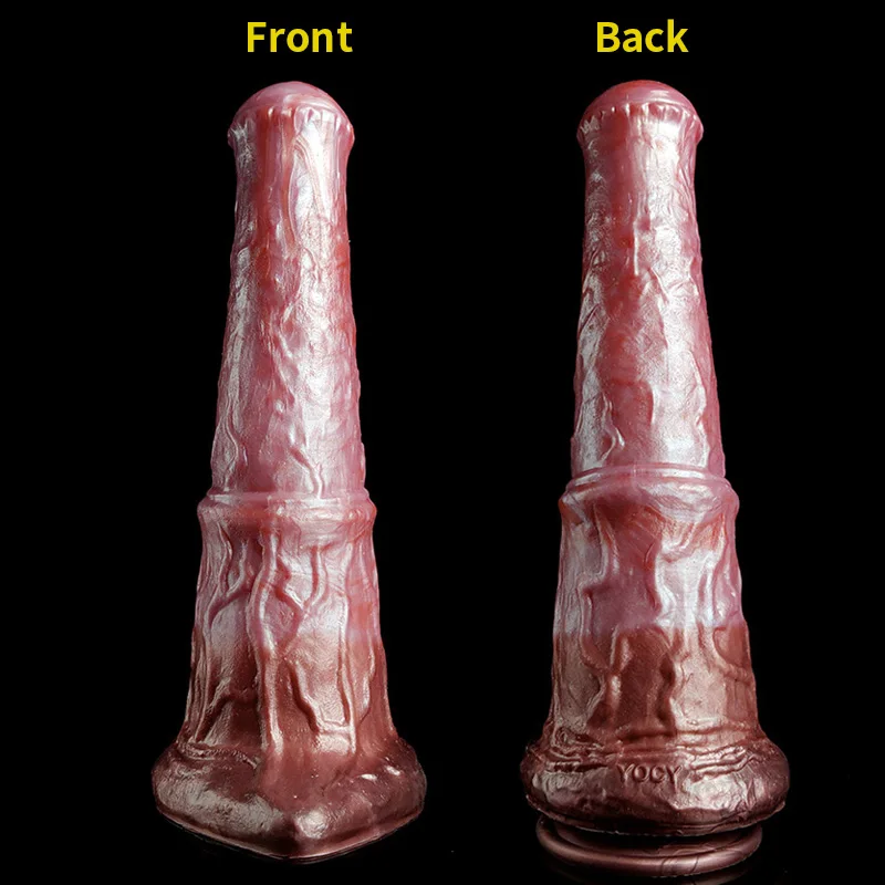 YOCY XXL Realstic Horse Dildo Silicone Fantasy Animal Fake Penis With Sucker Adult Sex For Women Men Thick 8cm Anal Masturbator