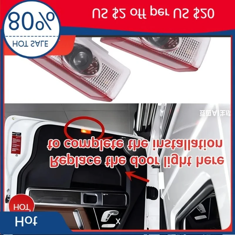 

For MERCEDES-BENZ Car Sticker 2026 Hot Car Sticker 2Pcs Car Door Sign Welcome Light LED Projection Lamp For Mercedes Benz AMG GL