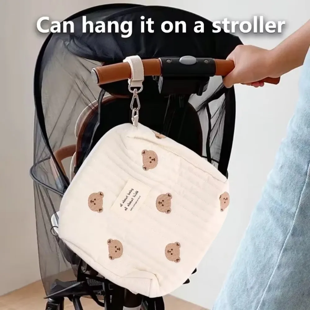 NEW for Mother Travel Large Capacity Convenient Reusable Baby Bottle Bag Cotton Cloth Portable Cute Pattern