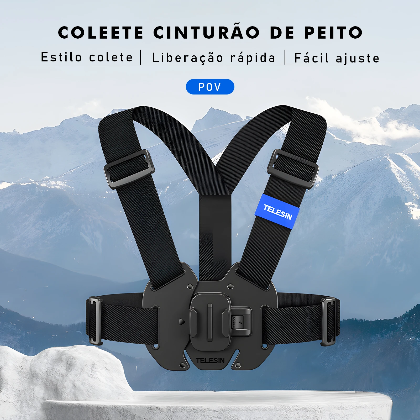 Gopro، سترة صدر لكاميرا GoPro/Sports - تسجيل POV ثابت، مقاس سريع ومتوافق مع Hero/DJI/Insta360 #1