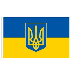 xvggdg Ukraine National flag 90X150cm Hanging Polyester Blue Yellow UA UKR Ukrainian National Flags For Decoration