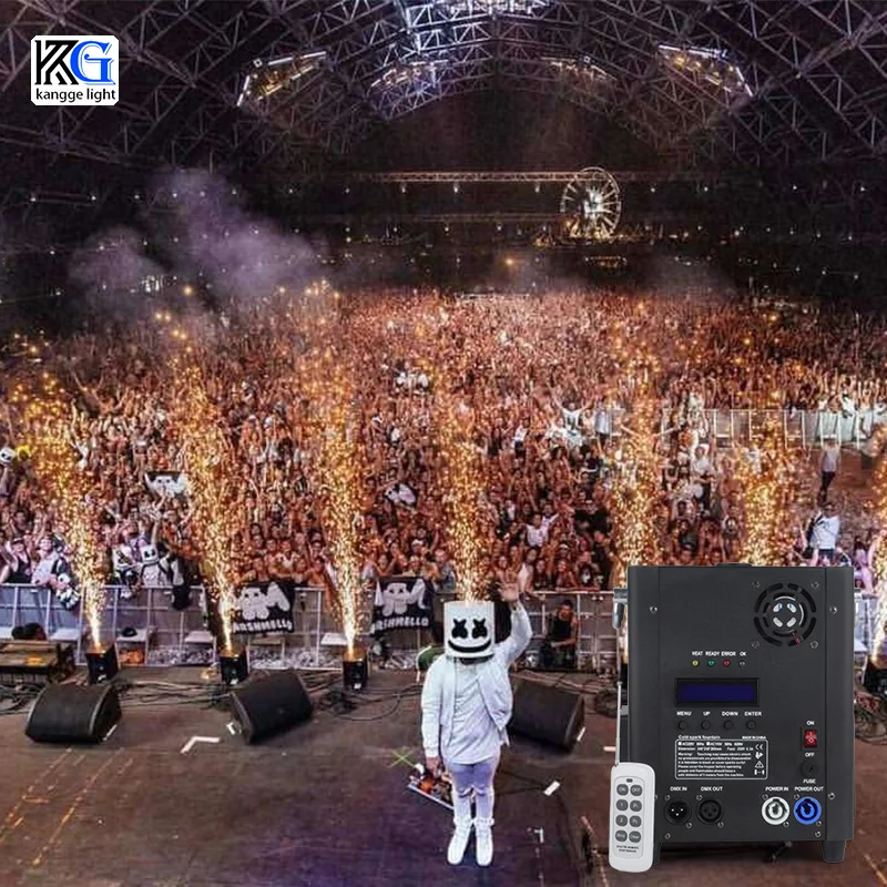 

Electric Firework Machine DMX Remote Cold Fireworks 600W Cold Spark Machine Stage Firework Machine for Party Club Wedding Show