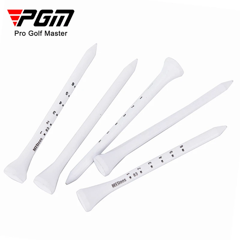 PGM 50 قطعة من تي شيرتات الجولف مقاعد خشبية متينة تثبيت الكرة على الدورة للحفاظ على مستوى المحملة المثالي لتحسين الدقة D7 #5