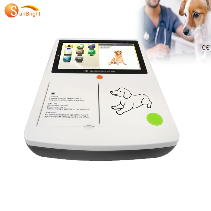 Low Cost vet clinic Portable 12 lead Veterinary Electrocardiogram EKG