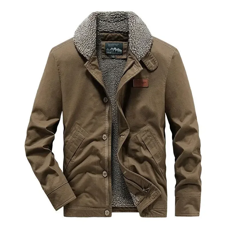 Winter Jacket Men High-quality Baseball Jacket Male Lapel Embroidery Thick Warm Bomber Jacket Men's Wool Thicken Down Jackets