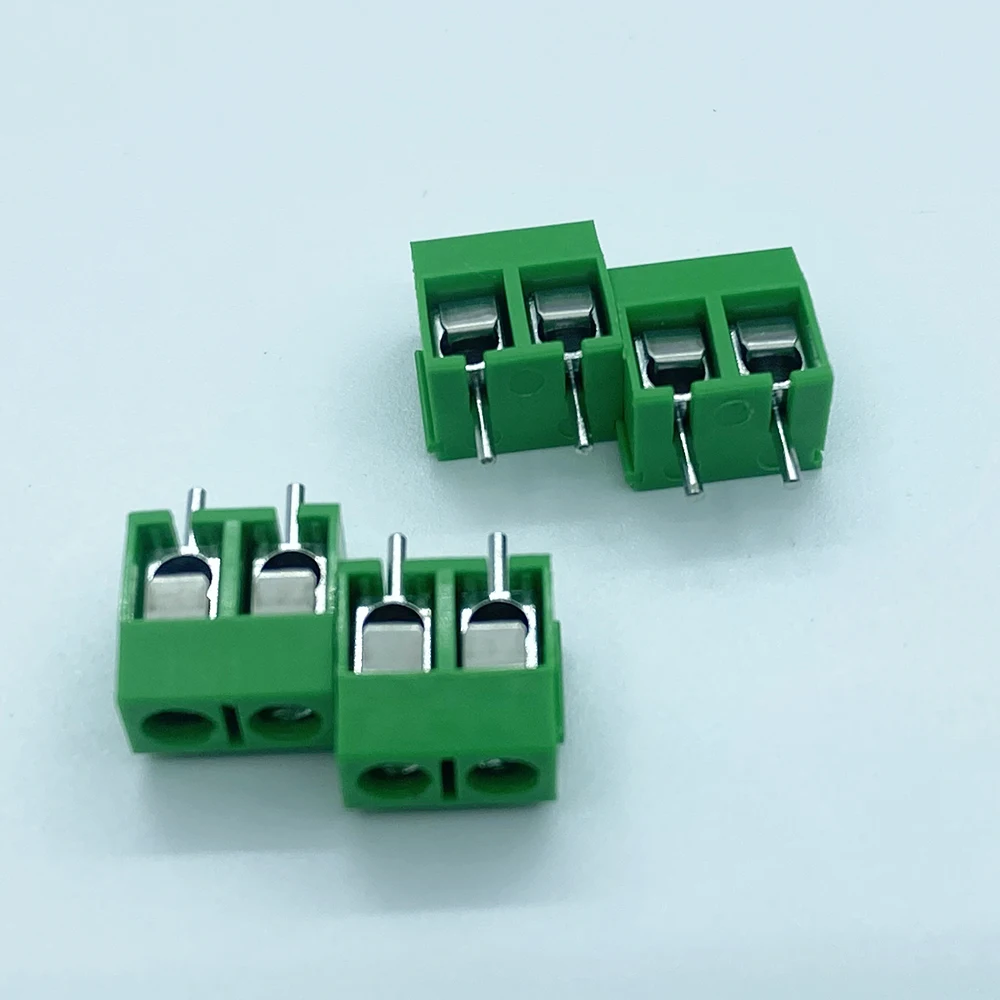 10Pcs Green KF301-2P Screw Terminal Block Wire Connector Pitch 5.0mm KF301 2Pin Spliceable Straight PCB terminal block Adapter