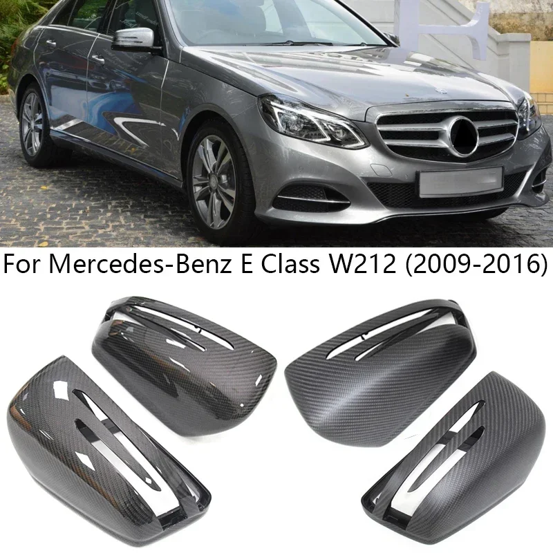 For Mercedes-Benz E Class W212 2009 2010 2011-2016 Carbon Fiber Car Rear View Side Mirror Covers Cap accessories for vehicles