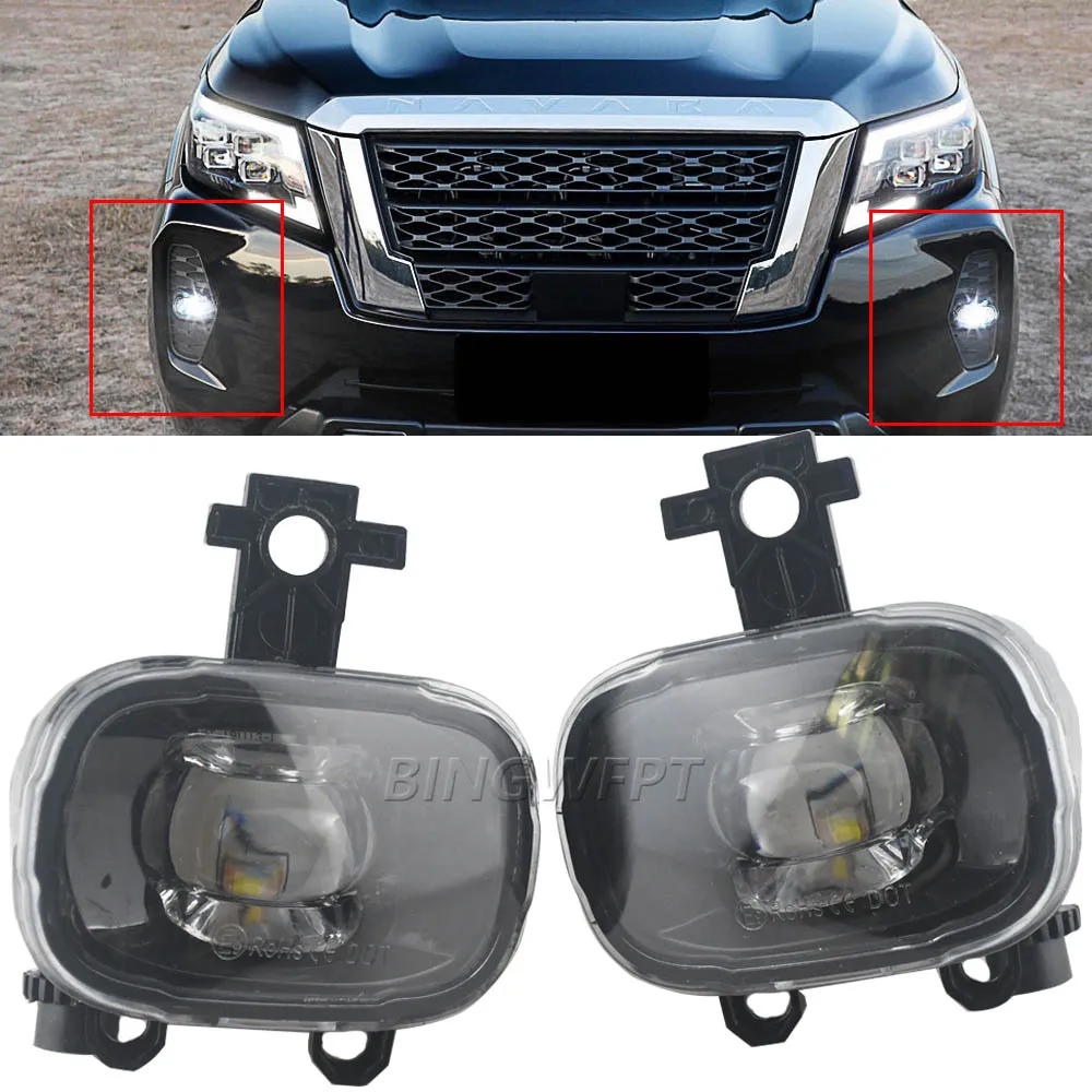 High Quality Fog Lamp LED Daytime Running Light Daylight For Nissan Navara 2020 2021 NP300 Nueva Facelift Pro-4X Car Accessories