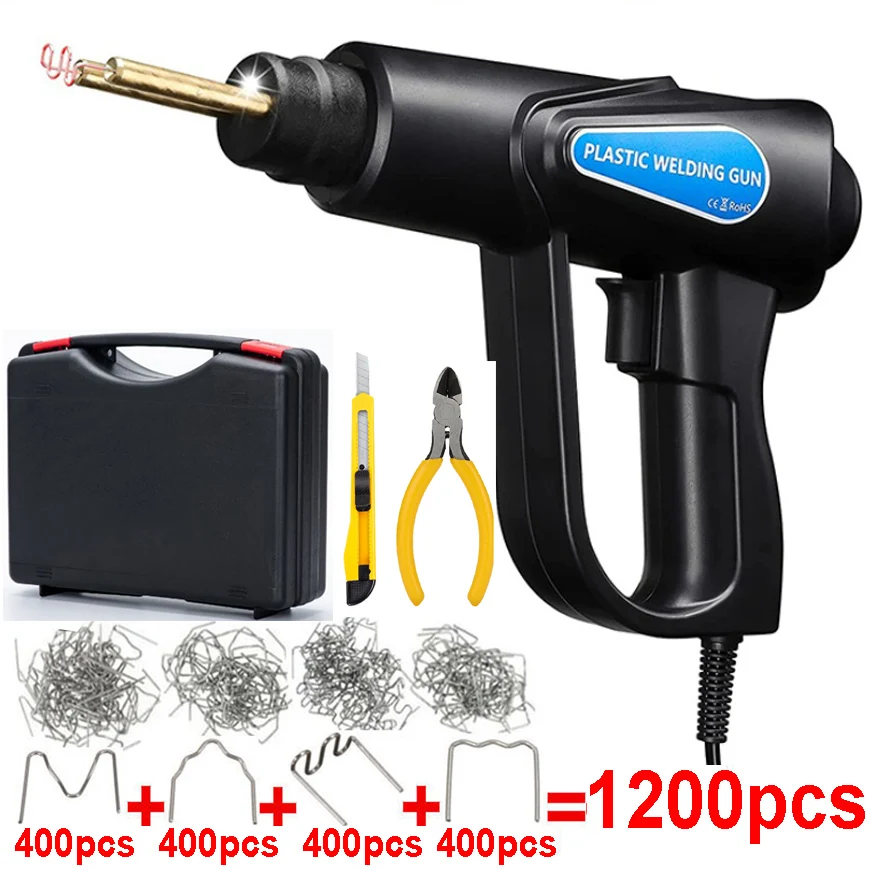 2023 HOT Plastic Welder Heat Gun Hot Stapler Plastic Welding Machine Bumper Soldering Iron Staples Bumper Repair Car Tools Kit