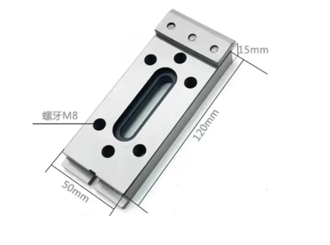 Imagem -03 - Fio Edm Machine Clamp Tool Extensão Jig Holder m8 para Sodick Dwc Corte Edm Máquina 120 150x50x15 mm 1pc Aço Inoxidável