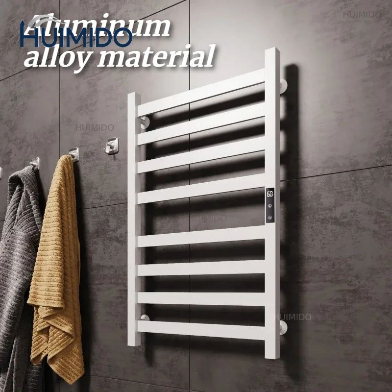 Electric Heating Towel Rack Aluminum Household Bathroom Storage Heating Drying Towel Warmers Thermostat Bathroom Hardware