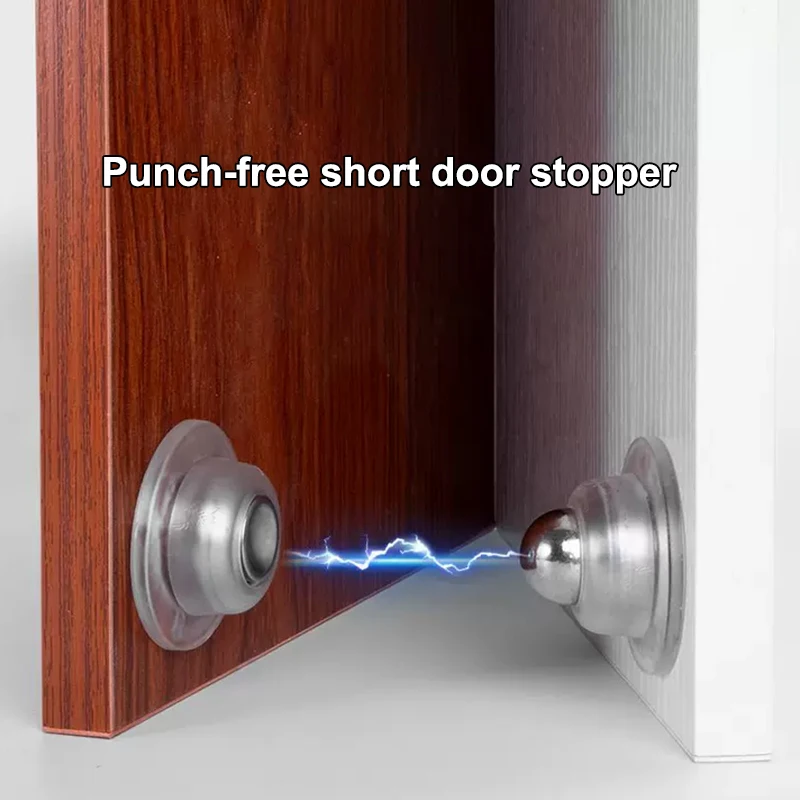 1 Pc Magnetic Door Suck Hotel Household Strong Magnetic Strong Mute Door Touch Silicone Anti-collision Door Stall Door Stopper