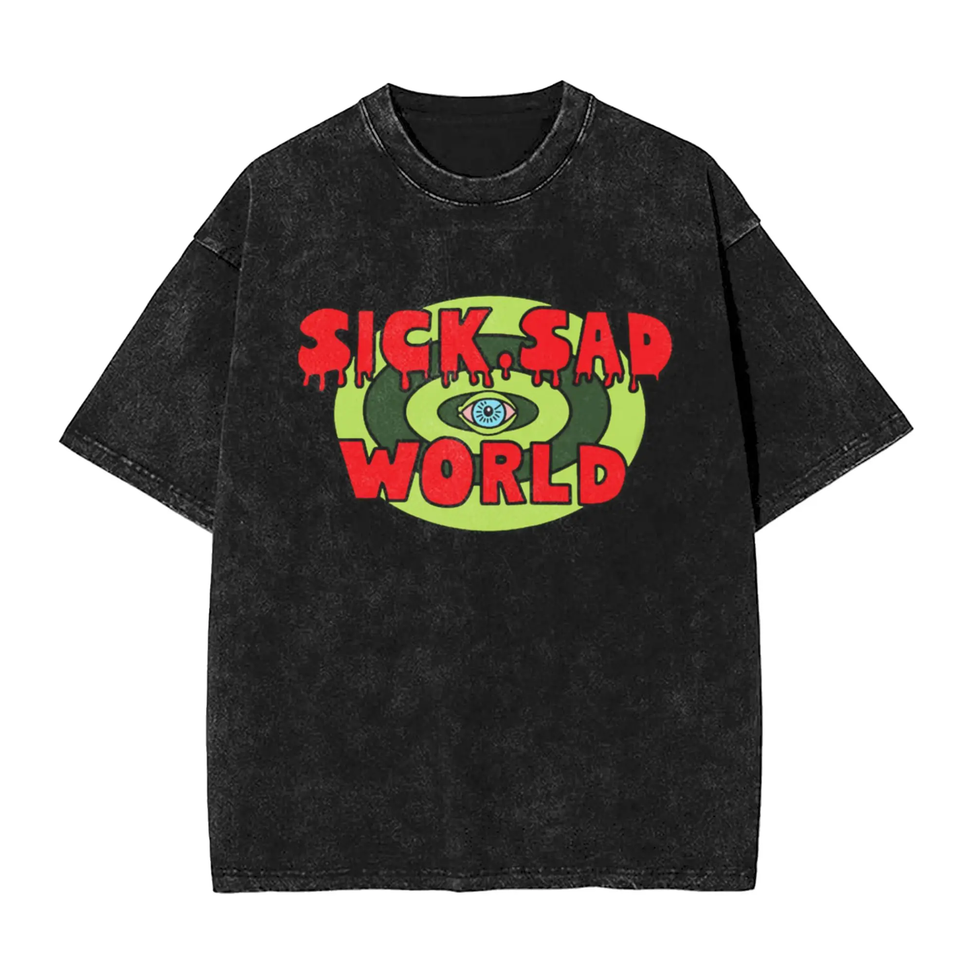 Sick  Sad World Unique Comfort A Washed T Shirt Men's Women's Oversized Cotton Tees Tops