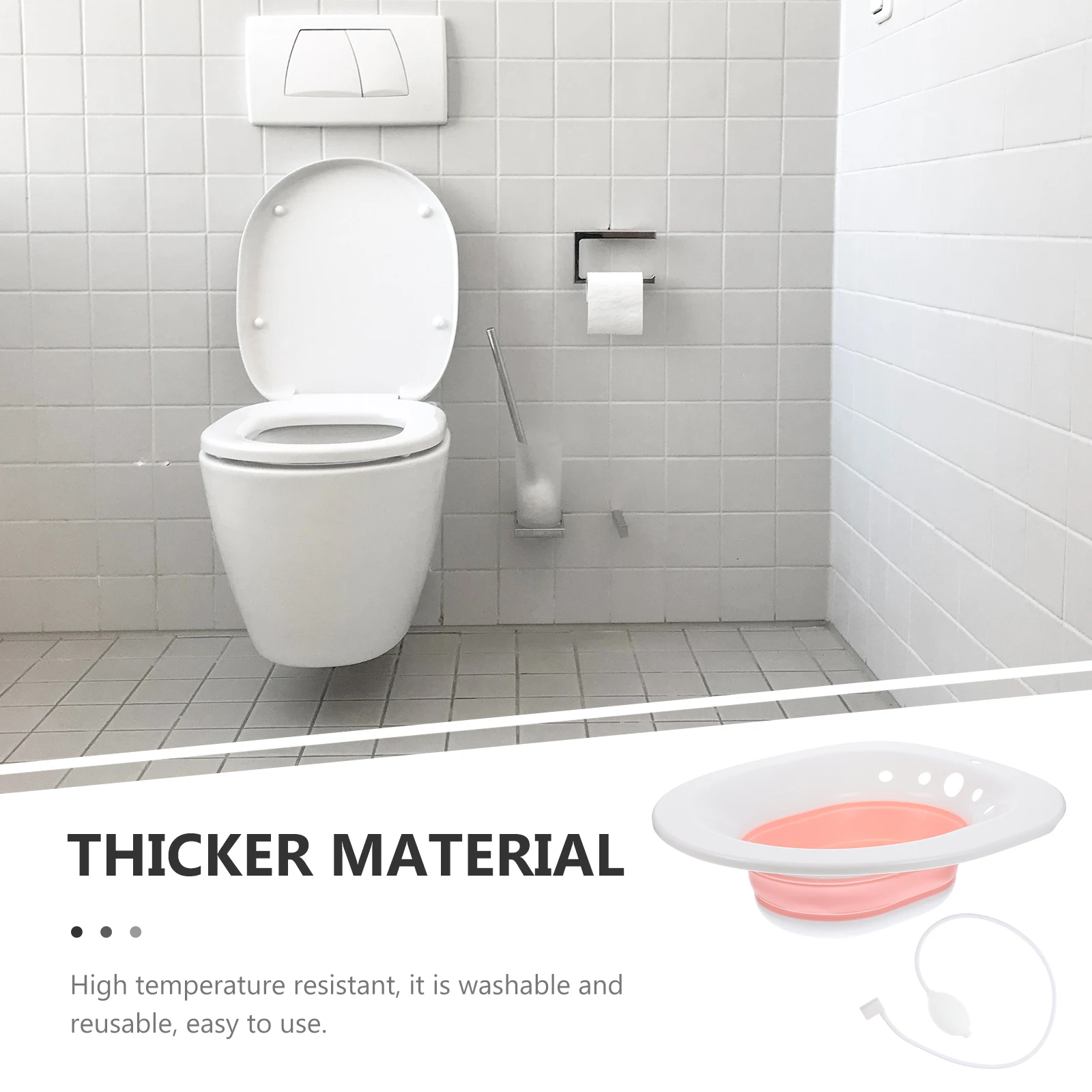 

Folding Bidet Wash Basin Sitz Bath Portable Toilet Seat Reusable Postpartum Pregnant Women Private Parts Cleaner Smooth Edge TPR