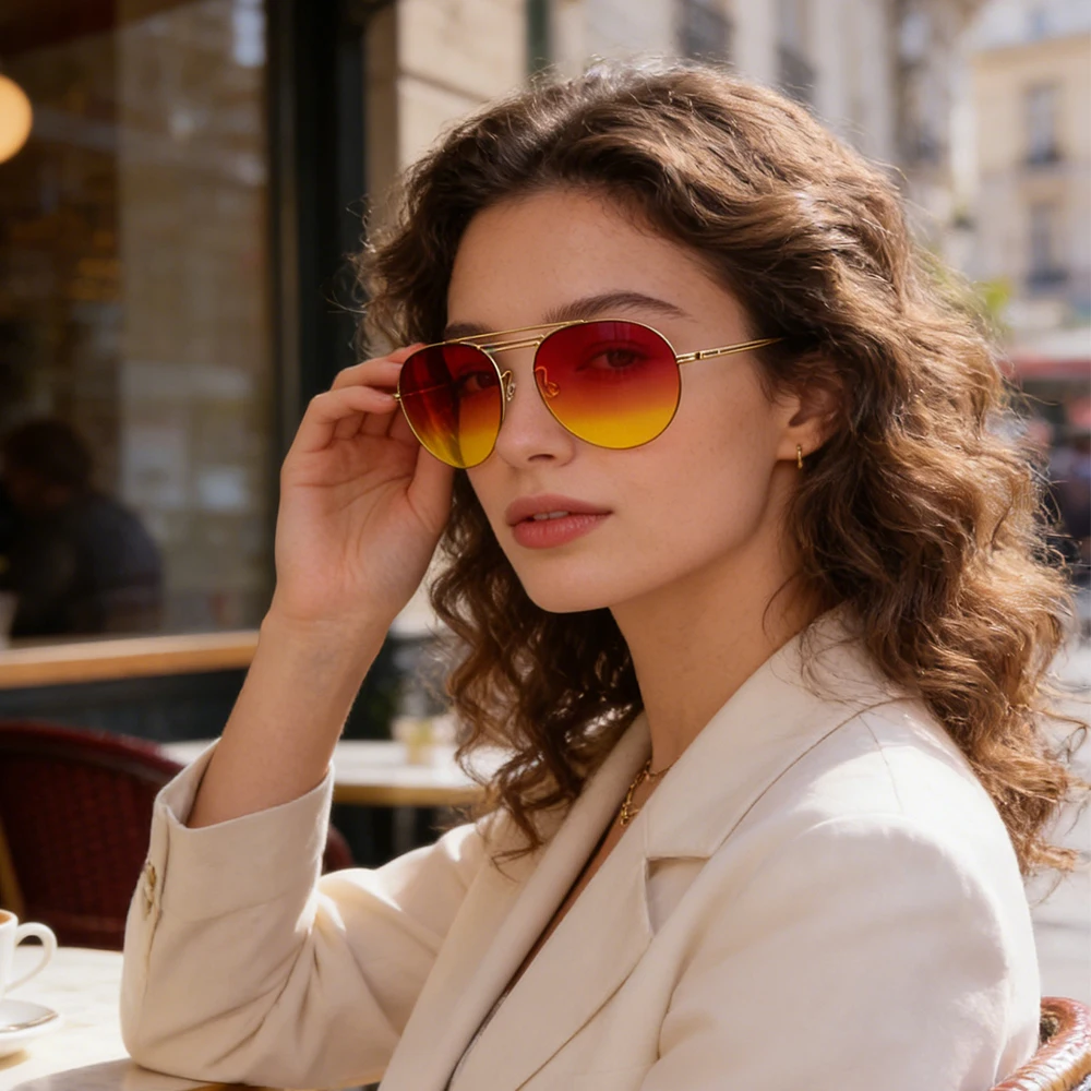 Fashion Polarized Round Sunglasses Men Women Screwless Ultralight Goggles Oversize Sun Eyeglasses Anti Glare Outdoor Spectacles